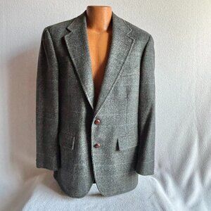 Chaps by Ralph Lauren Gray Plaid Wool Sport Coat Blazer